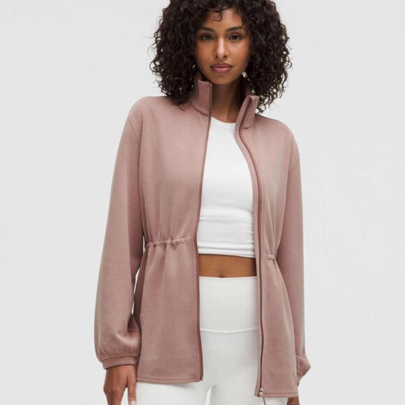 lululemon athletica Jackets & Blazers - Lululemon Softstreme Cinch-Waist Full-Zip Jacket Twilight Rose (NWT)